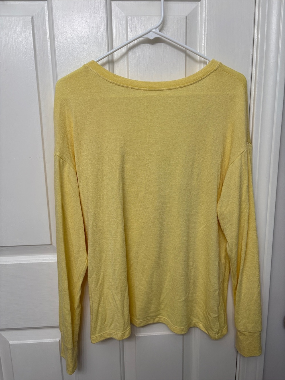 Wilfred Free by Aritzia Pale Yellow Long-Sleeve Top with Twisted Open Back